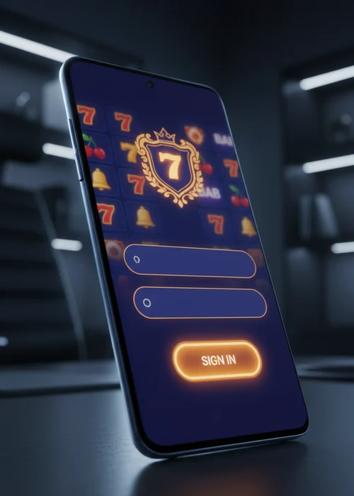 Admirak Casino login interface displaying secure fields for email and password, with access to player dashboard